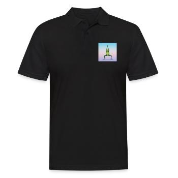 The Yoga Frog - Men's Polo Shirt - black - Front - Kai (181cm)