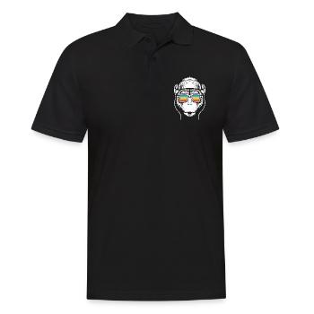 Music monkey - Men's Polo Shirt - black - Front - Kai (181cm)