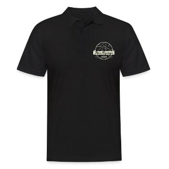 Alpenbezwinger 2023 Alpenüberquerung Finisher - Männer Poloshirt - Schwarz - Vorne - Kai (181cm)