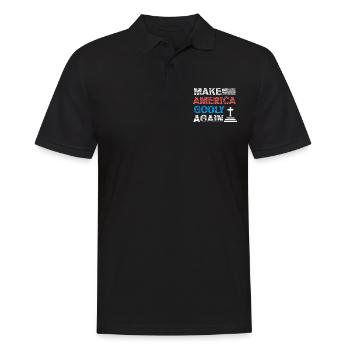 Make America Godly Again Love God's Faith - Men's Polo Shirt - black - Front - Kai (181cm)