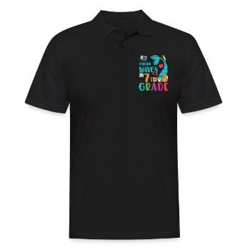 Faire des vagues dans les femmes rétro groovy de 7e année - Polo Homme - noir - Devant - Kai (181cm)
