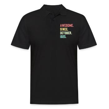 Großartig seit Oktober 1925 - Männer Poloshirt - Schwarz - Vorne - Kai (181cm)