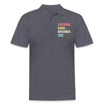 Großartig seit November 1930 - Männer Poloshirt - Anthrazit - Vorne - Nico (186cm)