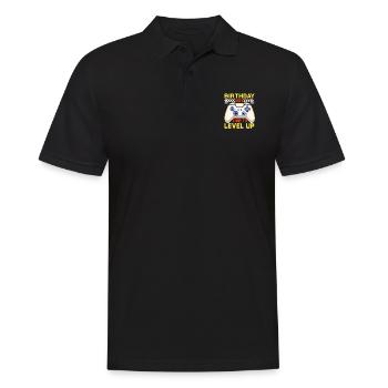 Birthday Boy Il est temps de monter de niveau En ce qui concerne l’anniversaire du jeu vidéo - Polo Homme - noir - Devant - Kai (181cm)