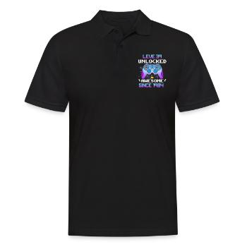 Level 39 Unlocked Awesome Since 1984 Funny Gamer - Men's Polo Shirt - black - Front - Kai (181cm)