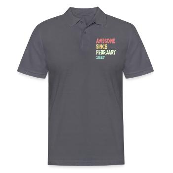 Großartig seit März 1927 - Männer Poloshirt - Anthrazit - Vorne - Nico (186cm)