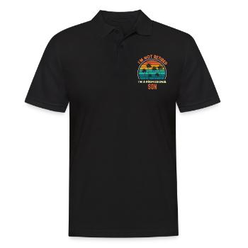 Je ne suis pas à la retraite Je suis un fils professionnel Cadeau amusant - Polo Homme - noir - Devant - Kai (181cm)
