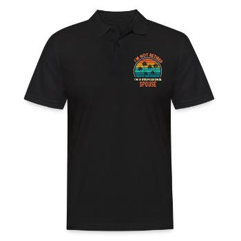 Ich bin nicht im Ruhestand Ich bin s professioneller Ehepartner lustig - Männer Poloshirt - Schwarz - Vorne - Kai (181cm)