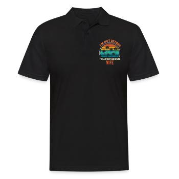Je ne suis pas à la retraite Je suis W femme professionnelle Cadeau drôle - Polo Homme - noir - Devant - Kai (181cm)