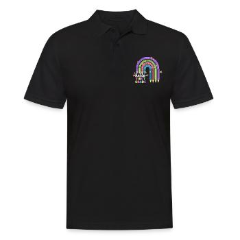 Hello 1st Grade Back To School First Day - Men's Polo Shirt - black - Front - Kai (181cm)