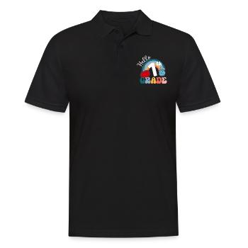 Hello 1st Grade Back To School First Day - Men's Polo Shirt - black - Front - Kai (181cm)