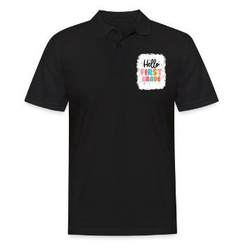 Hello 1st Grade Back To School First Day - Men's Polo Shirt - black - Front - Kai (181cm)