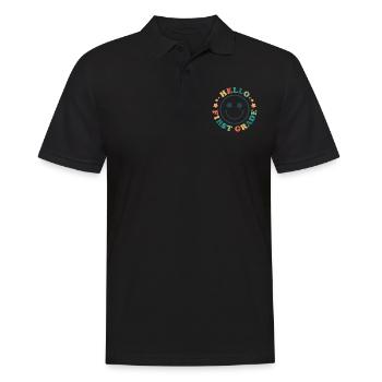 Hello 1st Grade Back To School First Day - Men's Polo Shirt - black - Front - Kai (181cm)