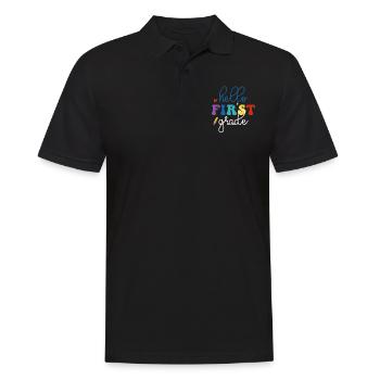 Hello 1st Grade Back To School First Day - Men's Polo Shirt - black - Front - Kai (181cm)