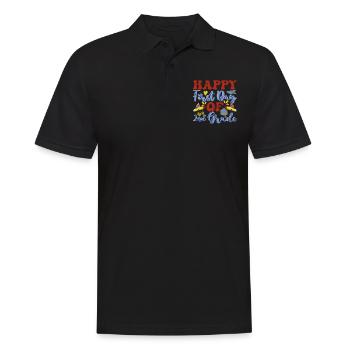 Zweite Klasse Rainbow Girls Jungen Lehrerteam 2. - Männer Poloshirt - Schwarz - Vorne - Kai (181cm)