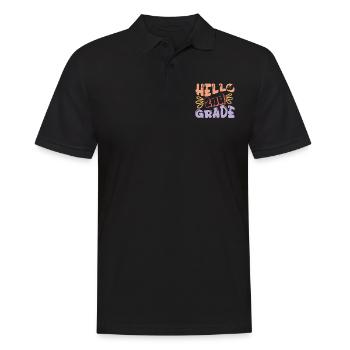 Zweite Klasse Rainbow Girls Jungen Lehrerteam 2. - Männer Poloshirt - Schwarz - Vorne - Kai (181cm)