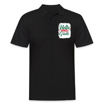 Zweite Klasse Rainbow Girls Jungen Lehrerteam 2. - Männer Poloshirt - Schwarz - Vorne - Kai (181cm)