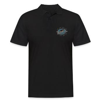 Vintage Dogsport German Shepherd Motif IGP - Men's Polo Shirt - black - Front - Kai (181cm)