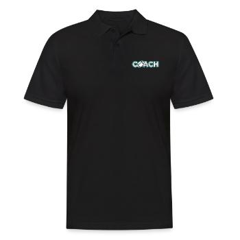 Football Football Coach - Men's Polo Shirt - black - Front - Kai (181cm)