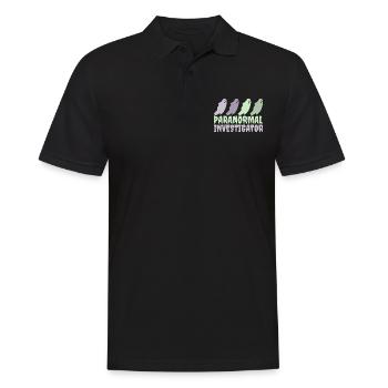 Geisterjagd Paranormal Investigator - Männer Poloshirt - Schwarz - Vorne - Kai (181cm)