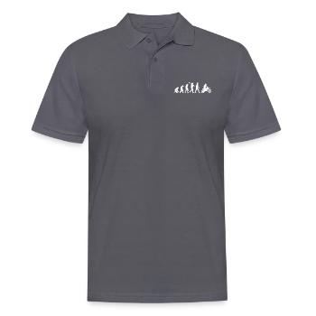 Evolution Motorrad Geschenk Bike - Männer Poloshirt - Anthrazit - Vorne - Nico (186cm)