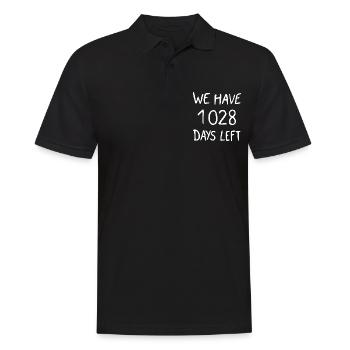 we have 1028 days left - Männer Poloshirt - Schwarz - Vorne - Kai (181cm)