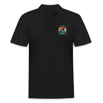 Krypto Crypto Helium Mining HNT Bitcoin Blockchain - Männer Poloshirt - Schwarz - Vorne - Kai (181cm)