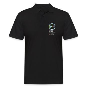 Diagramme de rayon de cercle Art - Polo Homme - noir - Devant - Kai (181cm)