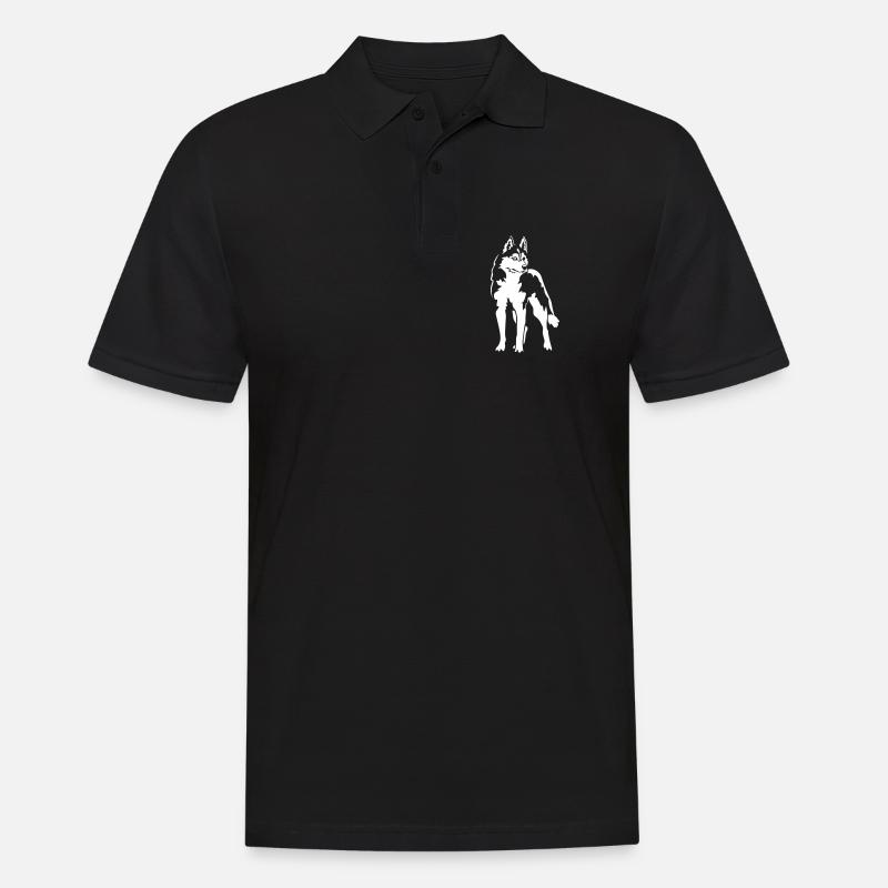 Husky"Black Edition" - Männer Poloshirt - Schwarz