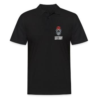 Humoristique Barbe Barbe Barbe Déclaration Barbe Coiffure - Polo Homme - noir - Devant - Kai (181cm)