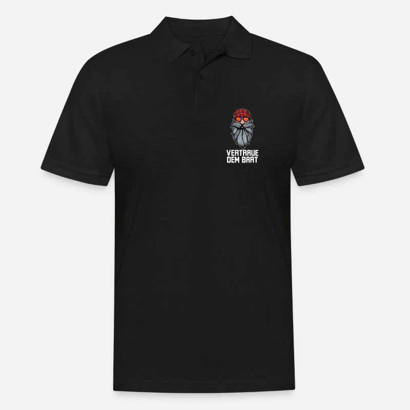 Humorvoll Bart Ziegenbart Statement Bartfrisur - Männer Poloshirt - Schwarz