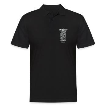Pineapple Power Pattern - Men's Polo Shirt - black - Front - Kai (181cm)