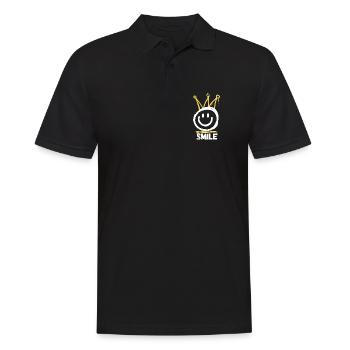 Smile Graffiti - Men's Polo Shirt - black - Front - Kai (181cm)