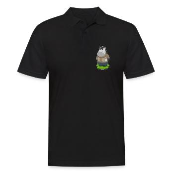 Horse cup of coffee - Men's Polo Shirt - black - Front - Kai (181cm)