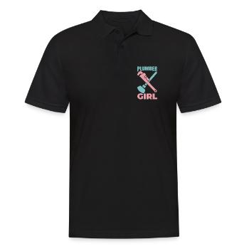 Klempner Mädel - Männer Poloshirt - Schwarz - Vorne - Kai (181cm)