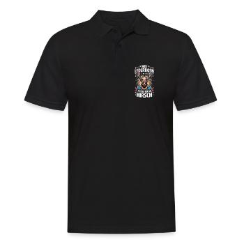 Lederhosen Cerf avec lunettes de soleil - Polo Homme - noir - Devant - Kai (181cm)