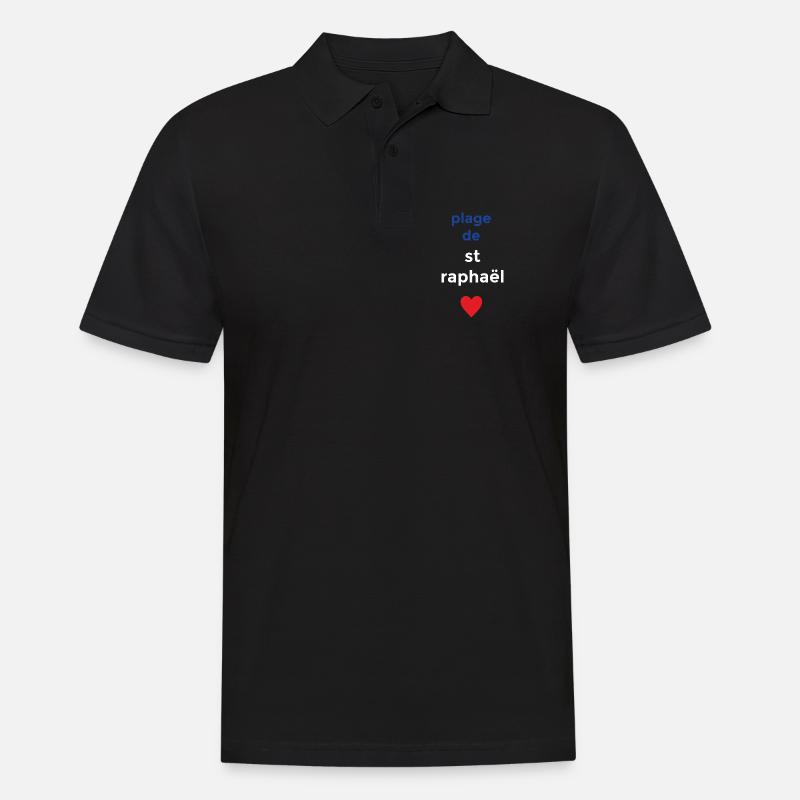 Traumstrand von St. Raphael - Männer Poloshirt - Schwarz