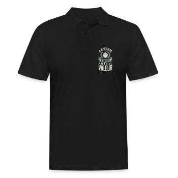 Ich werde nicht alt Humor Zitat - Männer Poloshirt - Schwarz - Vorne - Kai (181cm)