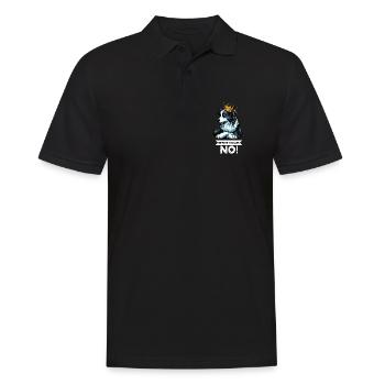 Avant que vous ne demandiez Border Collie Hütehund Collie - Polo Homme - noir - Devant - Kai (181cm)