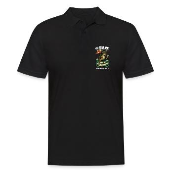 Greenland Is Not For Sale Reindeer Caribou - Men's Polo Shirt - black - Front - Kai (181cm)