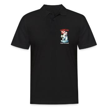 Greenland Is Not For Sale - Männer Poloshirt - Schwarz - Vorne - Kai (181cm)
