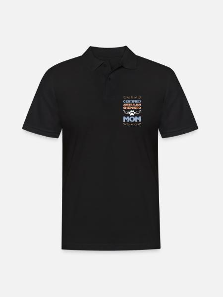 Certified Australian Shepherd Mama - Men's Polo Shirt - black