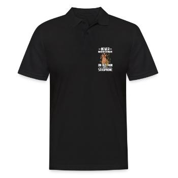Vieil homme avec un saxophoniste - Polo Homme - noir - Devant - Kai (181cm)