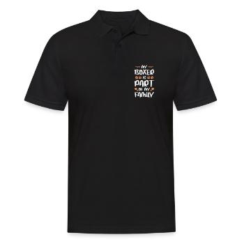 Mein Boxer Ist Teil Meiner Familie - Männer Poloshirt - Schwarz - Vorne - Kai (181cm)