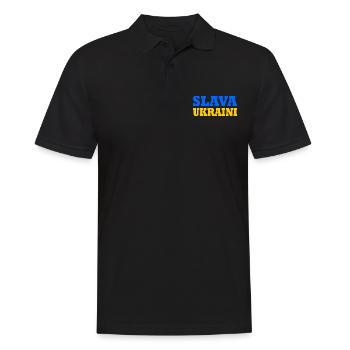 Slava ukraini - Männer Poloshirt - Schwarz - Vorne - Kai (181cm)