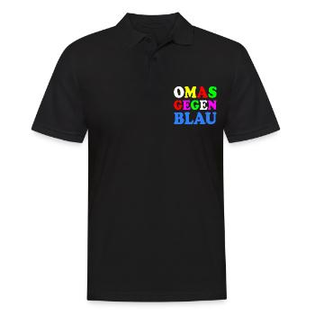 Omas gegen blau - Männer Poloshirt - Schwarz - Vorne - Kai (181cm)