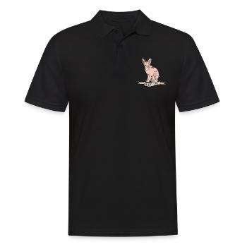 Naked cat don sphynx - Men's Polo Shirt - black - Front - Kai (181cm)