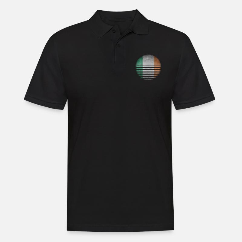 Irish Sun Design Irland - St. Patrick's Day - Ire - Männer Poloshirt - Schwarz