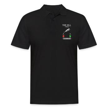 The hill is calling - Skispringen Skispringer weiß - Männer Poloshirt - Schwarz - Vorne - Kai (181cm)