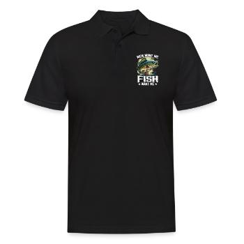 Men Want Me Fish Fear Me Tees Fishing - Men's Polo Shirt - black - Front - Kai (181cm)